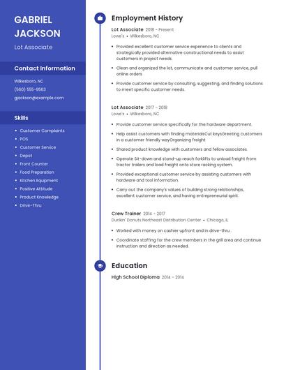 Resume example 4