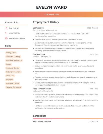 Resume example 3