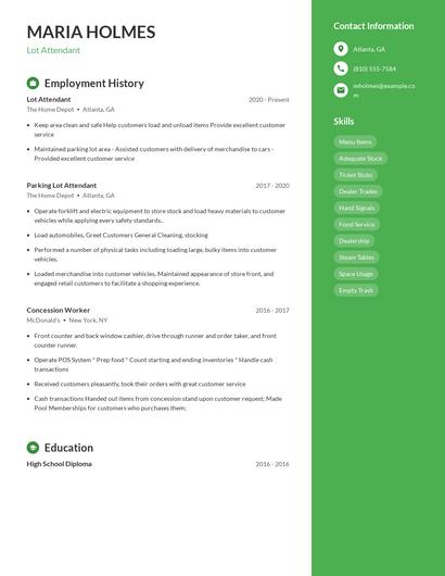 Resume example 4