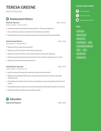 Resume example 4
