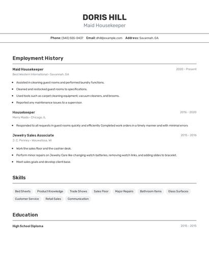Resume example 2