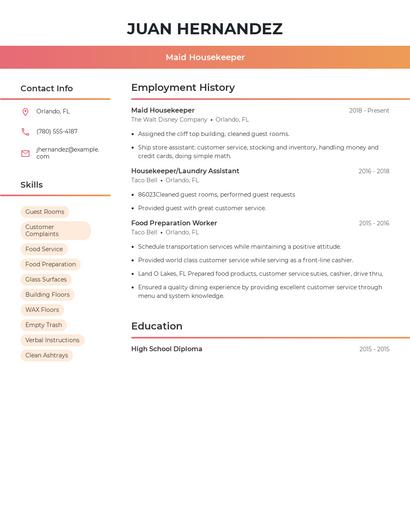 Resume example 3