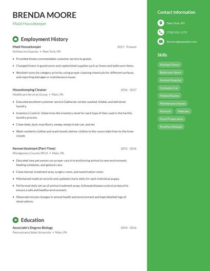 Resume example 5
