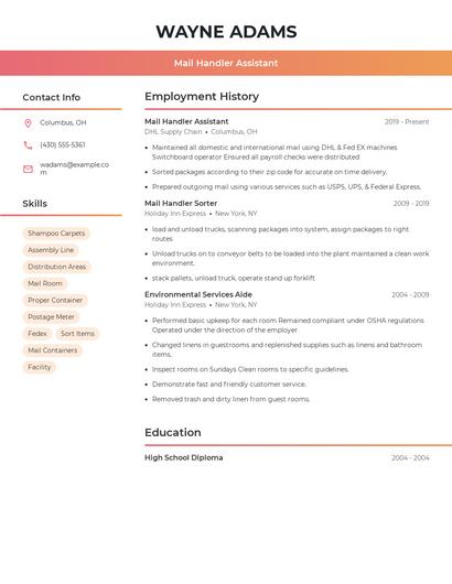 Resume example 3