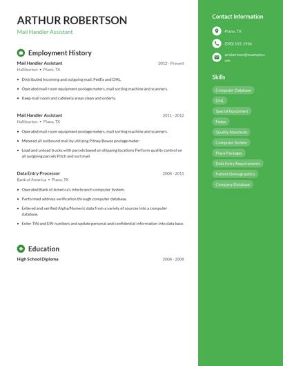 Resume example 4