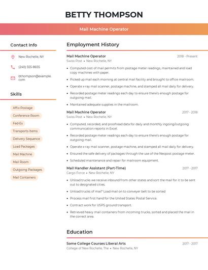 Resume example 3