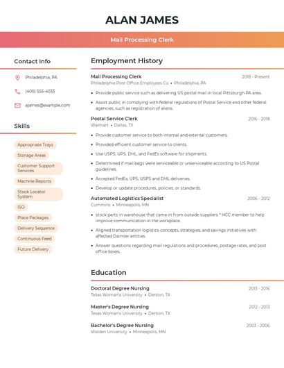 Resume example 3