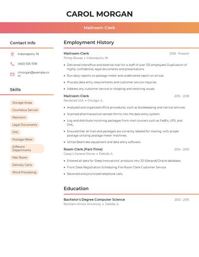 Resume example 3