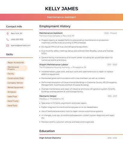 Resume example 3