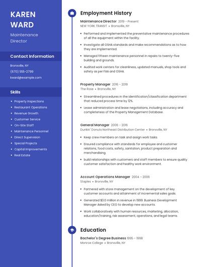 Resume example 5
