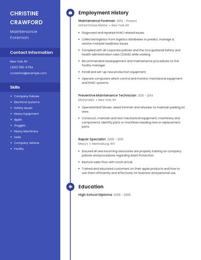 Resume example 4