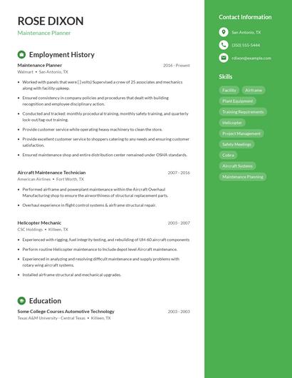 Resume example 5