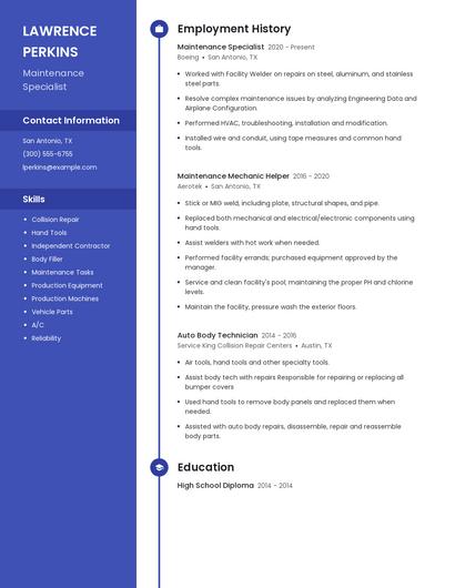 Resume example 5