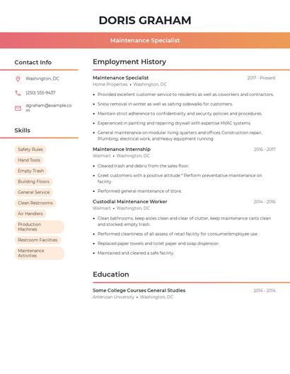 Resume example 3