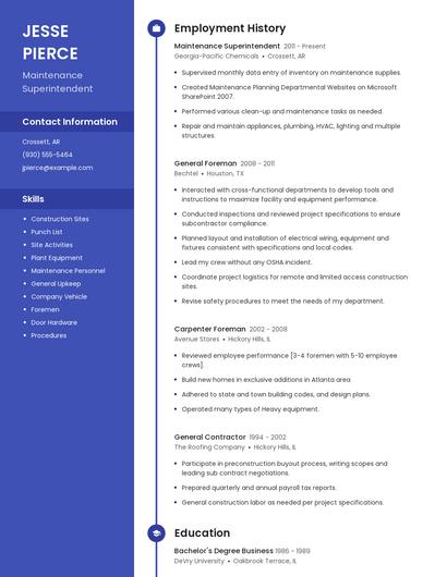 Resume example 4