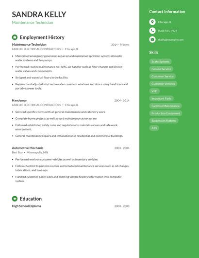 Resume example 5