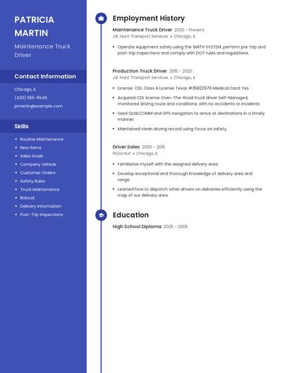 Resume example 5