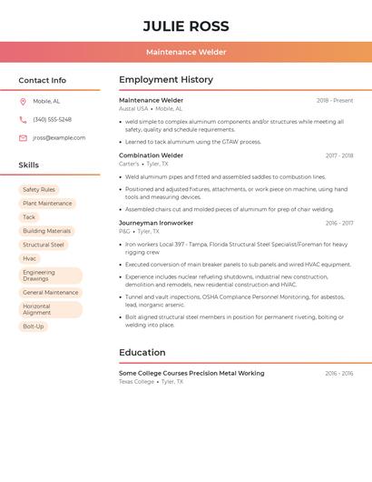 Resume example 3