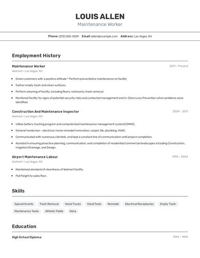 Resume example 2