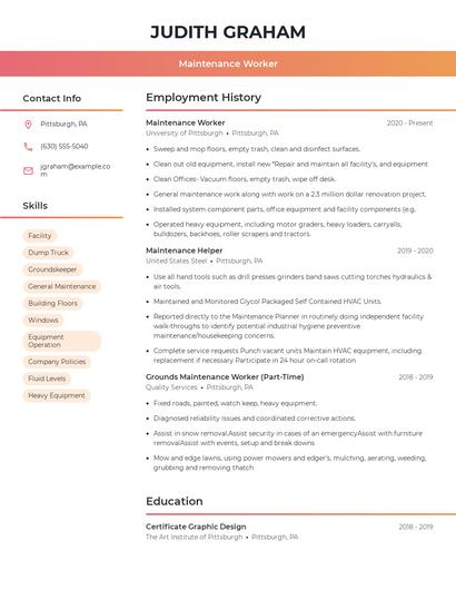 Resume example 3