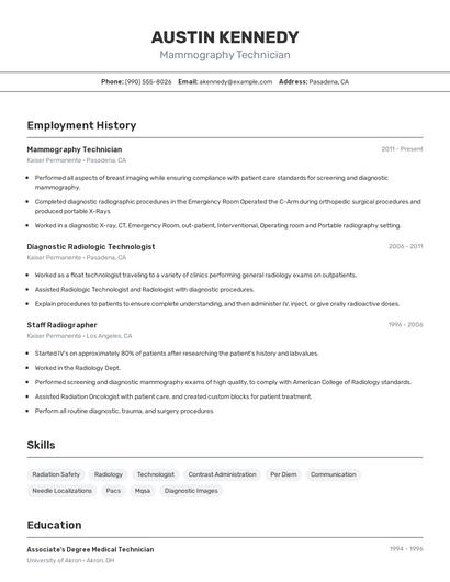 Resume example 2