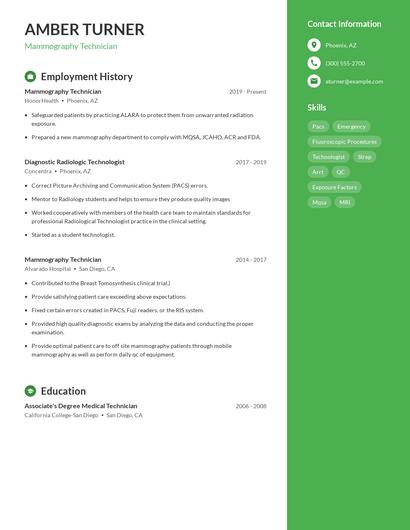 Resume example 4