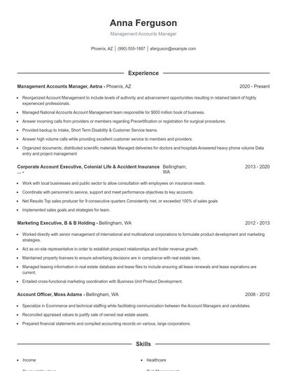 Resume example 1