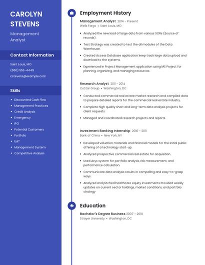 Resume example 4