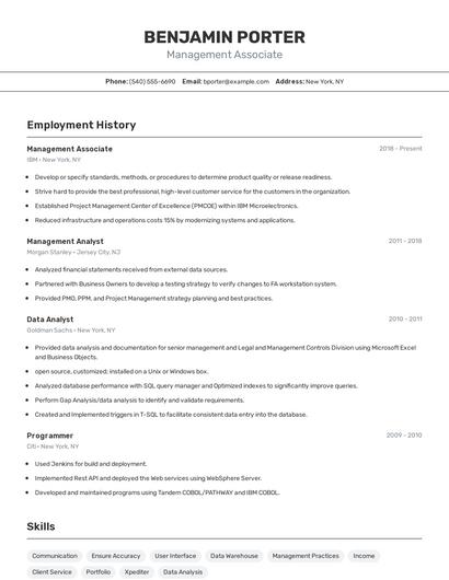 Resume example 2