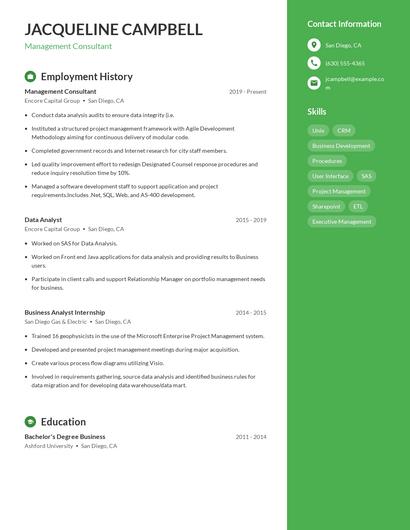 Resume example 4