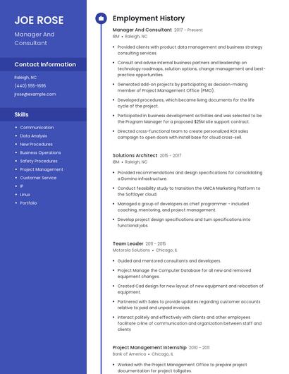Resume example 4