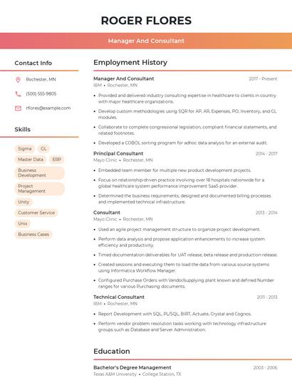 Resume example 3
