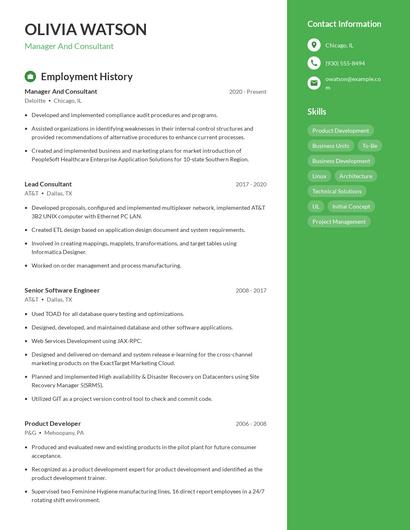 Resume example 5