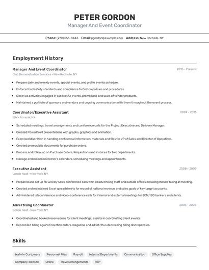 Resume example 2