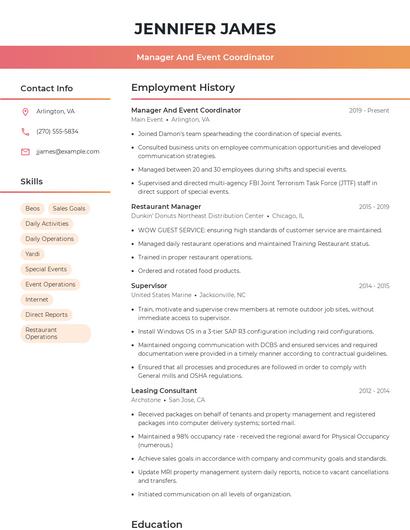 Resume example 3