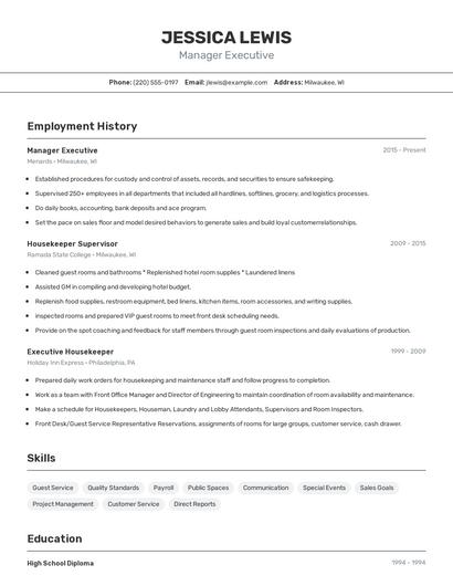 Resume example 2
