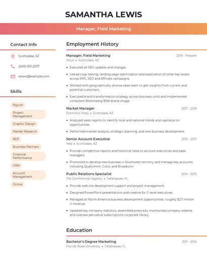 Resume example 3