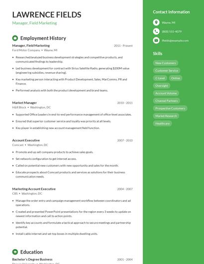 Resume example 4