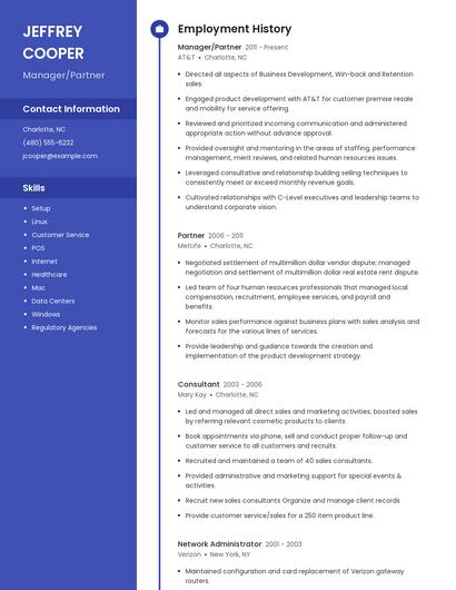 Resume example 5
