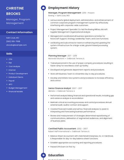 Resume example 5