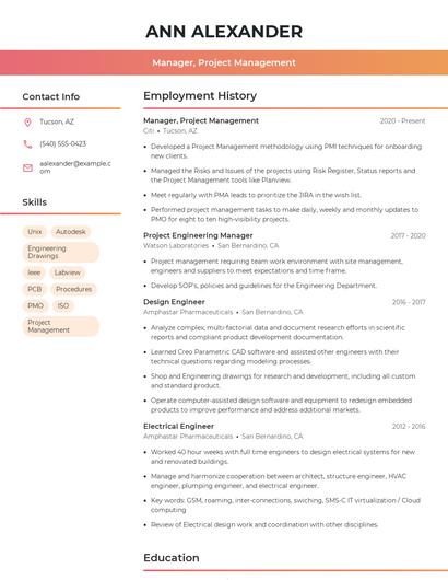 Resume example 3