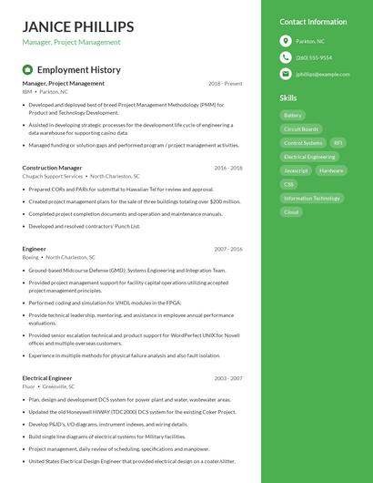 Resume example 4