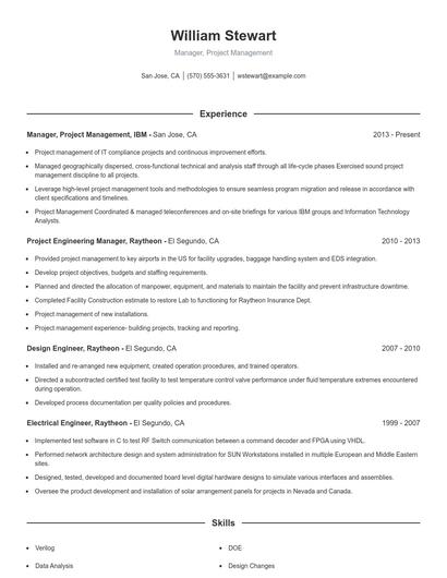 Resume example 1