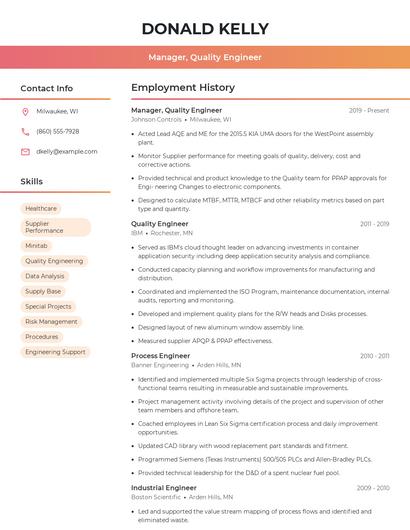 Resume example 3