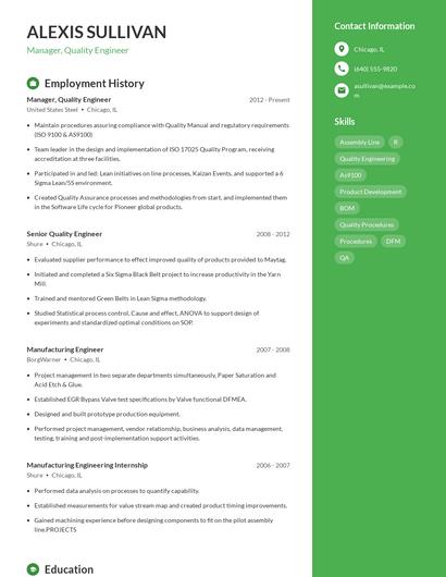 Resume example 4