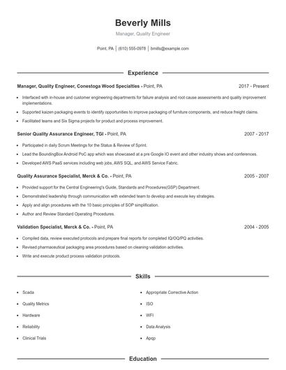Resume example 1