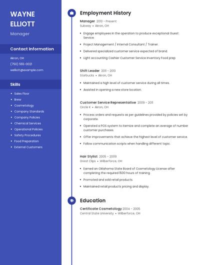 Resume example 5