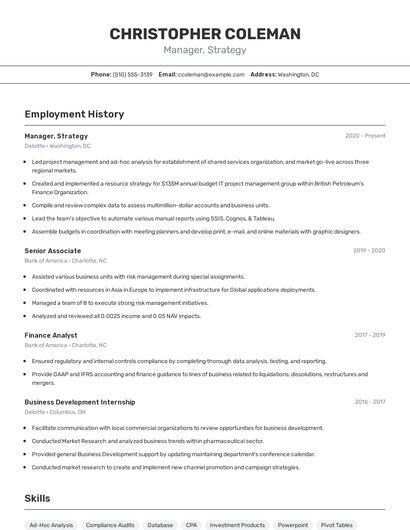 Resume example 2