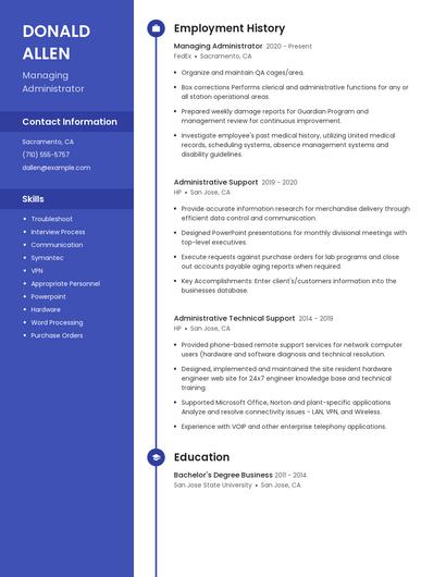Resume example 5
