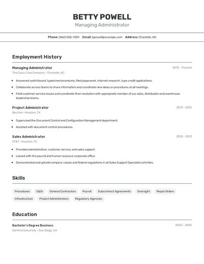Resume example 2